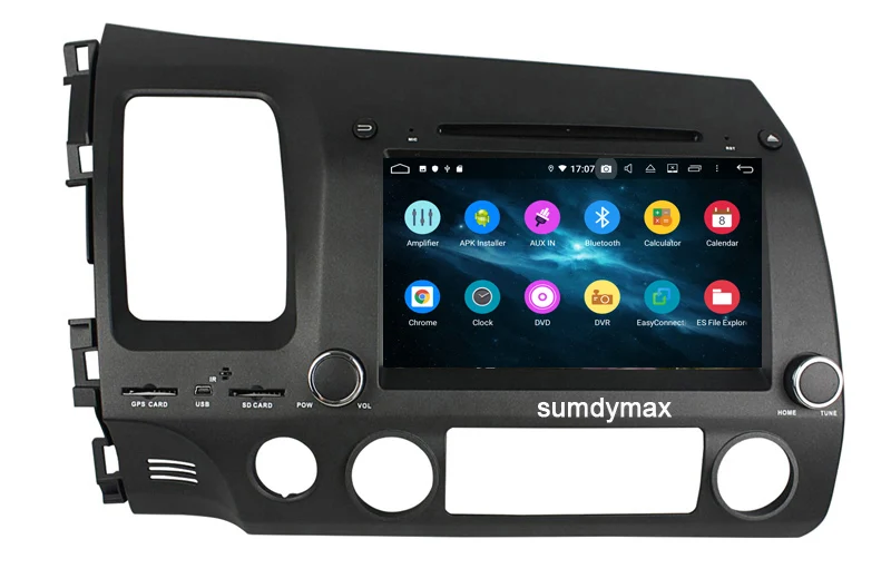 Восьмиядерный 64 Гб ПЗУ 4 Гб ОЗУ Android 9,0 для honda civic левое Вождение 2006-2011 с gps навигацией автомобильный мультимедийный плеер