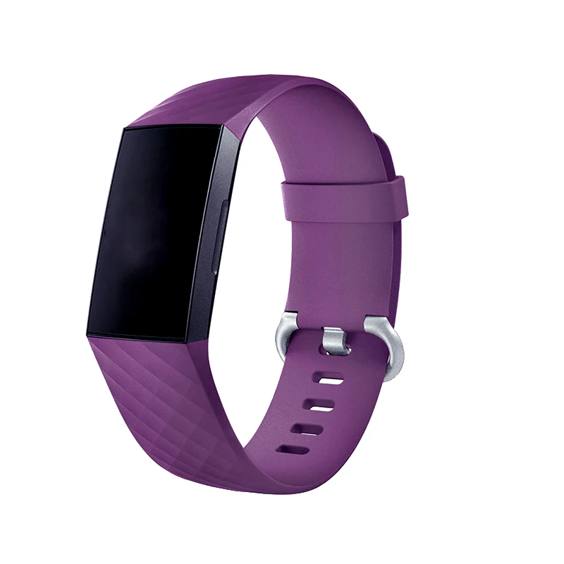 Силиконовый мягкий ремешок для Fitbit Charge 4 Band с металлической пряжкой сменный
