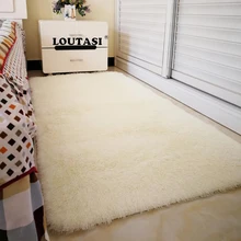 LOUTASI Long Plush Hairy Carpet Rug for Living Room Large Size Anti Slip Bedroom Soft Carpets