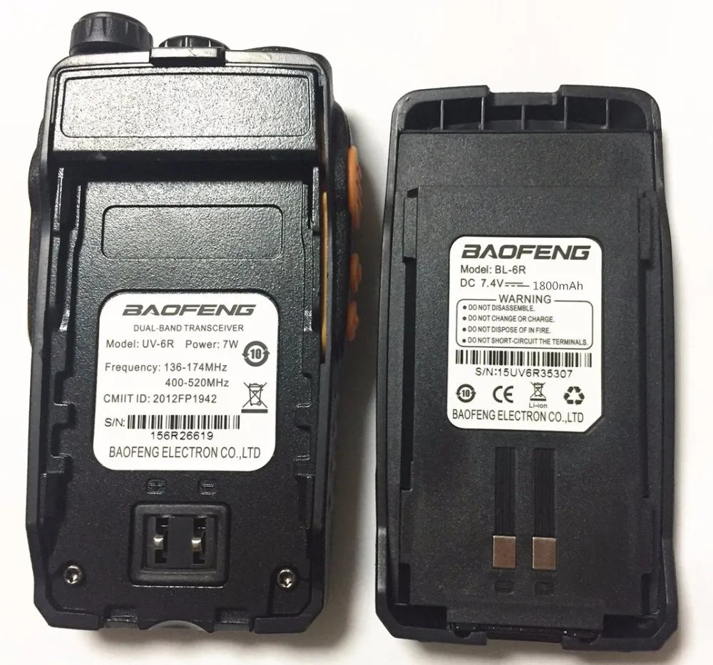 2 шт. Baofeng UV-6R рация 7 Вт Двухдиапазонная двухсторонняя радио Pofung UV6R HF трансивер telsiz UV 6R Ham cb радиостанция