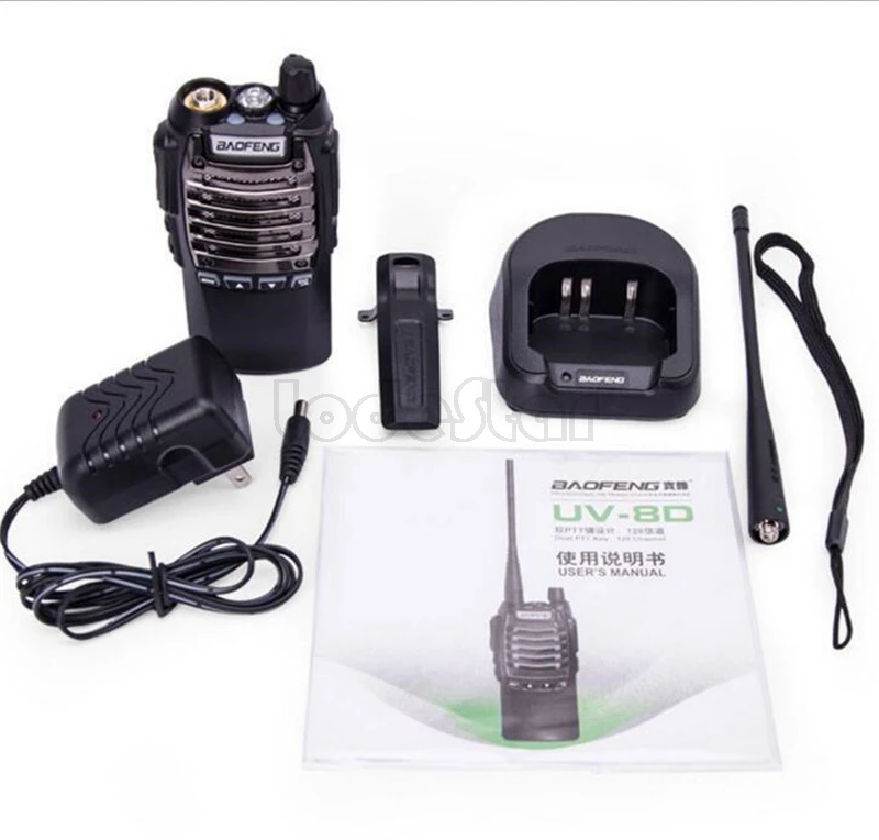 Otiginal BaoFeng UV-8D UV8D портативный PTT радио рация 8 Вт 16CH UHF DTMF VOX 1750 Гц тон FM VOX CB радио приемопередатчик