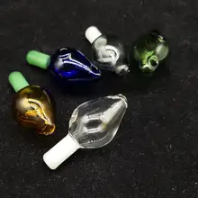 Универсальная цветная стеклянная крышка для карбюратора, 2 отверстия для воздуха, OD 21,5 мм, случайный цвет