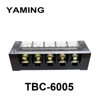 

TB-6005/TBC-605 60A/5P Inflaming Retarding Fixed Type Copper Connection Terminal Plate Row Wire Connector 2PCS