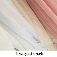 1/2 м ширина 150 см 4 способ стрейч ткань Африканский Tissus для свадебной вечеринки Тюль Handmake платье Блузка Одежда тканевые материалы