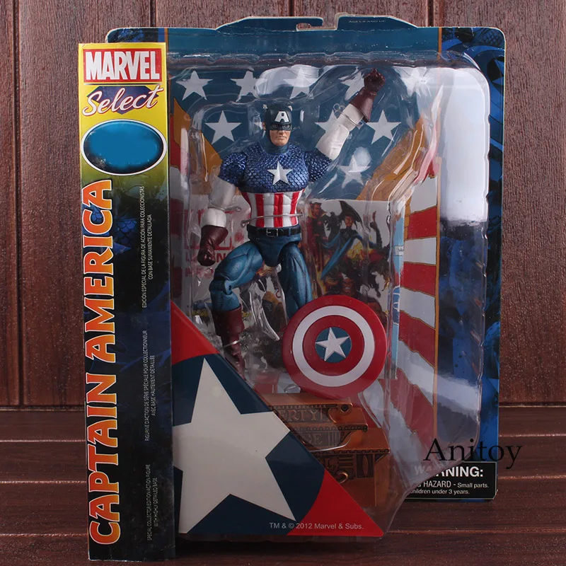 Marvel Капитан Америка аниме фигурка ПВХ капитан Марвел фигурка Коллекционная модель игрушки для мальчиков подарок 23 см