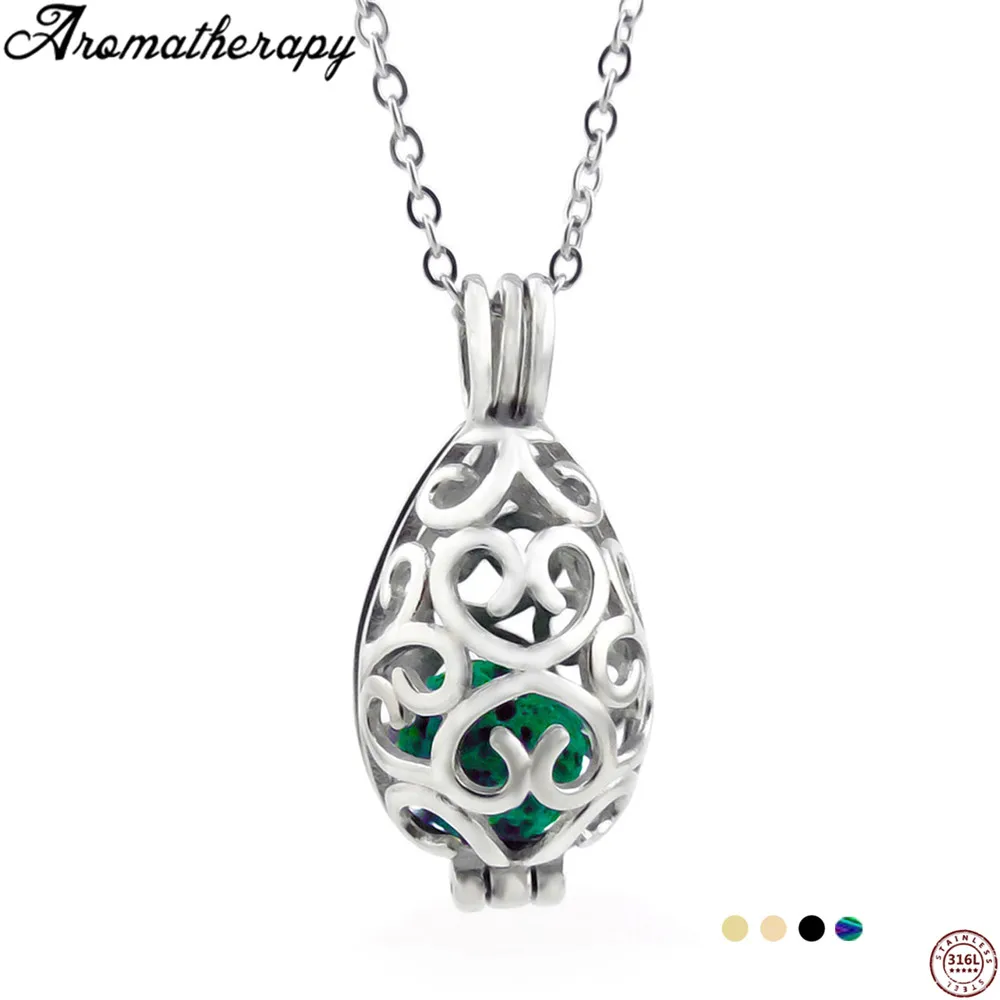

Cage Diffuser Locket Necklace Essential Oil Diffuser Locket Necklace Aromatherapy Stainless Steel Pendant For Women Jewelry 2019