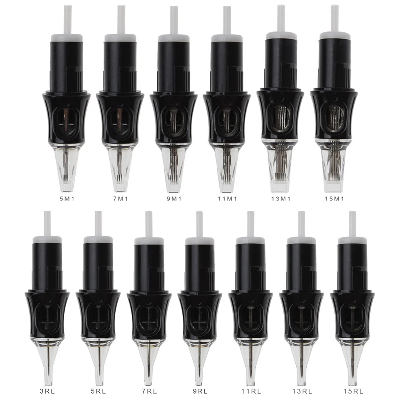 

10pcs 3R/5/7/9/11/13/15M1 Disposable Ink Cartridges For Eyebrows Permanent Make Up Tattoo Line Needles For Rotary Tattoo Machine