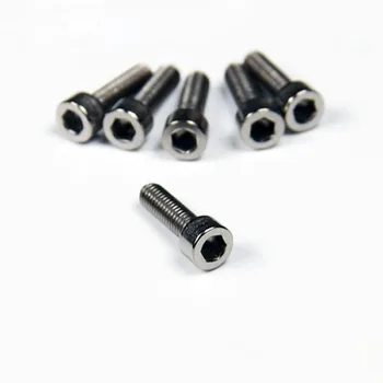 

4Pcs M5 TA2 Titanium Allen Screws Hex Socket Round Head Screw Pure Ti Bolts 6mm-25mm length DIN912