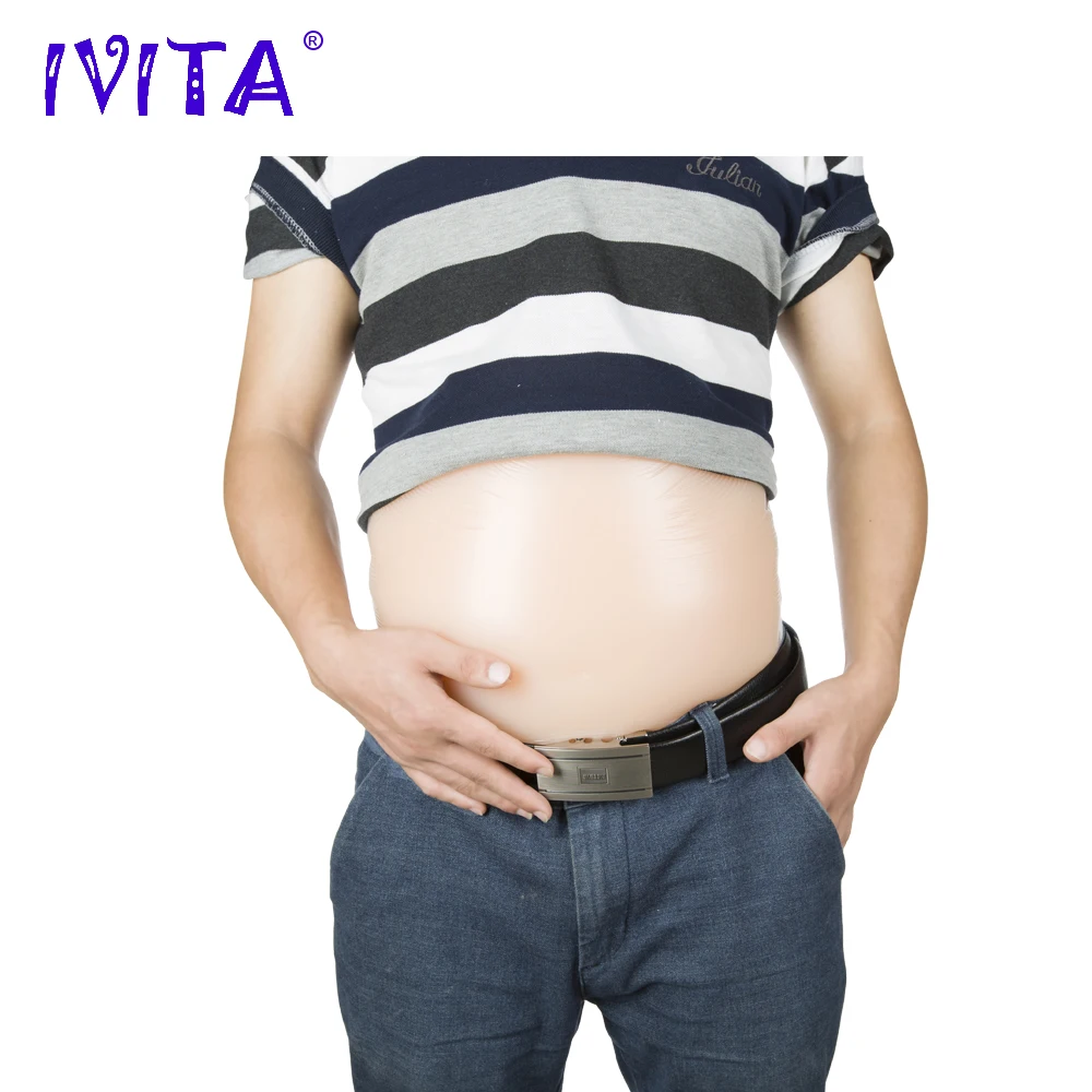 Реалистичный мягкий силиконовый живот IVITA 100% искусственный реалистичный для