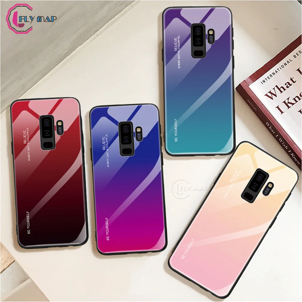 Градиентный чехол Aurora для Samsung Galaxy S8 8S SM G950F G950FD из закаленного стекла SM-G950F SM-G950FD |