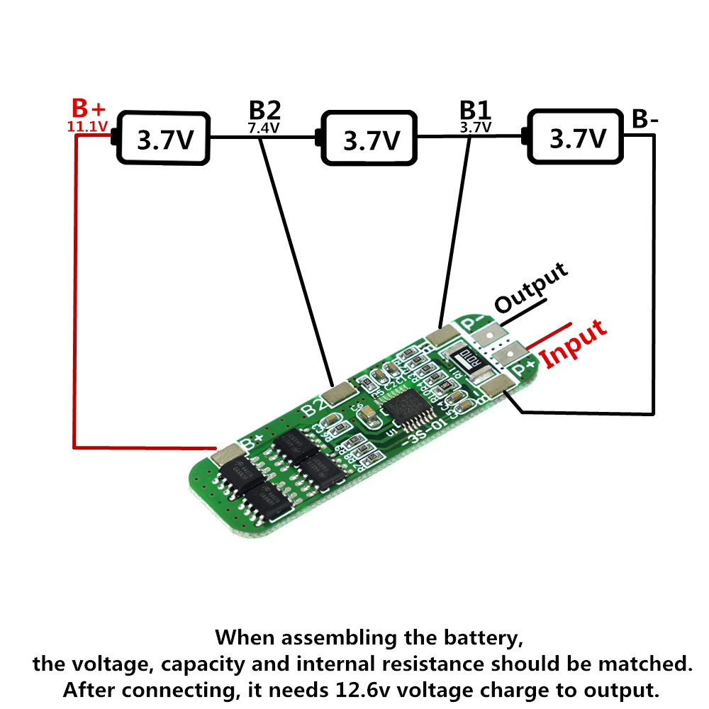 Защитная плата для батарей 3S 6A Li Ion 12 В 18650 BMS PCM bms pcm литий ионных батарей|Детали и
