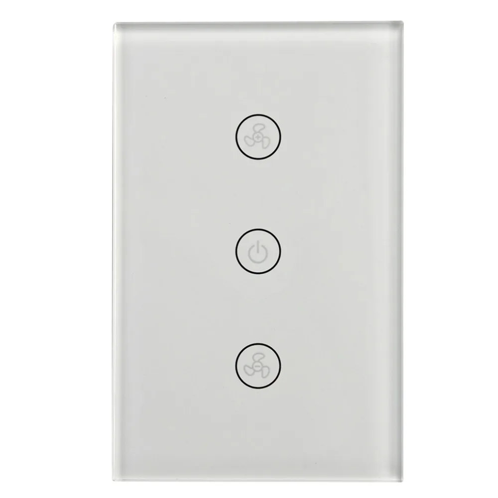 

US Switch Smart Fan Switch Touch Voice Control Switch APP Remote Controlling Intelligent Home Alexa Google Home 110-250V