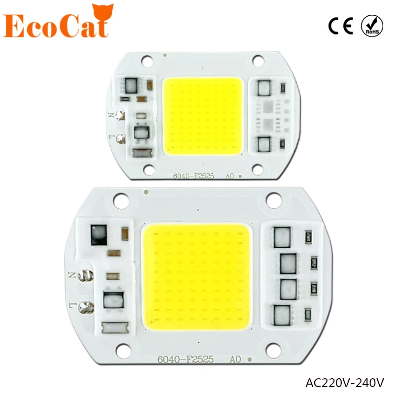 COB LEVOU Chip De 50 W 220 V 30 W 20 W 10 W 3 W Inteligente IC Não Há Necessidade Motorista CONDUZIU a Lâmpada Lâmpada De Holofote DIY holofotes