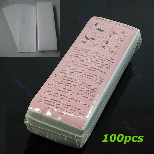 100pcs Hair Removal Remove Depilatory Wax Strip Nonwoven Epilator Paper Roll Waxing Whosale&Dropship