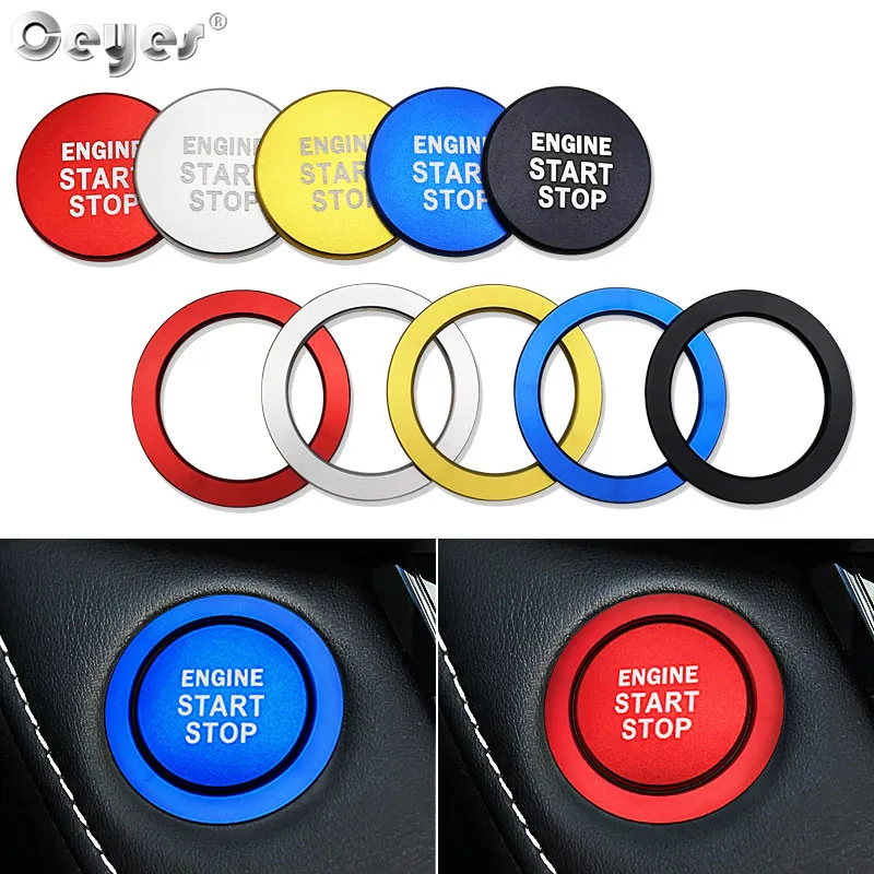

Ceyes Car Interior Accessories Styling Start Stop Engine Ignition Cover Auto Button Case For Toyota Camry Cruiser Corolla Rav4