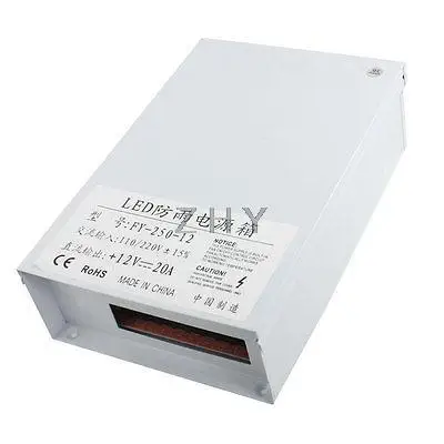 AC 110/220V DC 12V 20A 250W Power Supply Adapter for LED Flexable Light Display | Обустройство дома