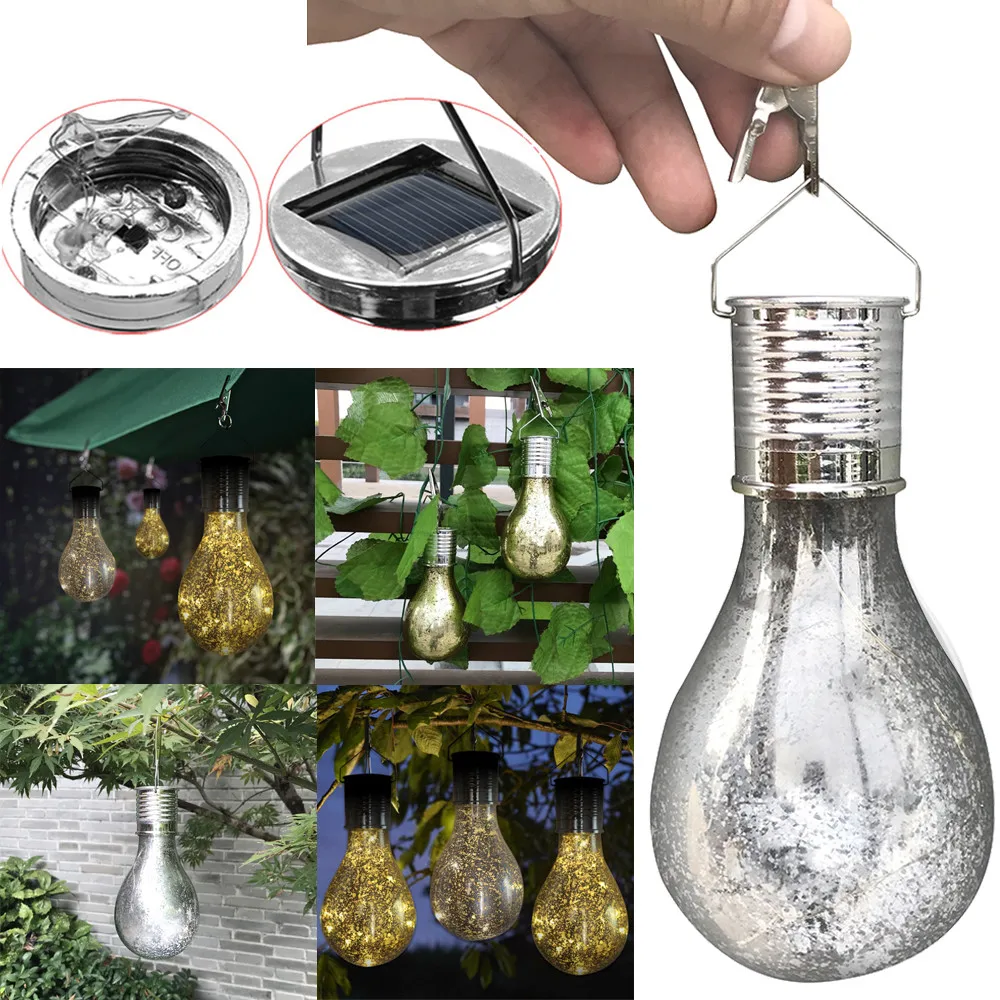 

New High Quality Waterproof Solar Rotatable Outdoor Garden Camping Hanging LED Light Lamp Bulb Drop Shipping