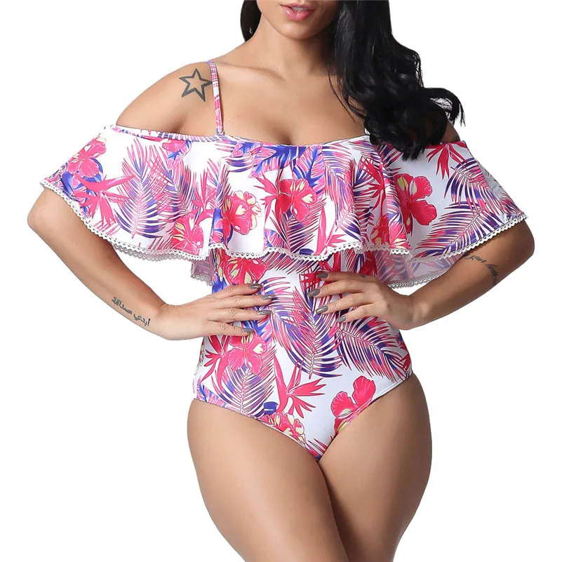 Swimsuit 2019 Mayo Suimuit sexy swimsuit Summer Women swimsuit ruffled retro tube top striped hem bikini suit swimsuit Women 4hz