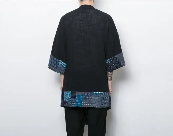 Cotton Linen Japanese Kimono Cardigan Men Trench Coat Male Autumn Long Jacket Men's Shawl Spring Jacket Mens Cape Overcoats 2018 Cotton Linen Japanese Kimono Cardigan Men Trench Coat Male Autumn Long Jacket Men's Shawl Spring Jacket Mens Cape Overcoats 2018