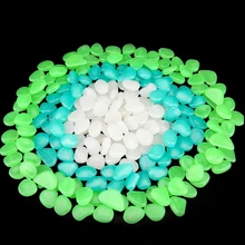 240 шт./компл. световой Смола Ночной каменная галька для сада ландшафтный дизайн украшения Искусственный булыжник декоративная галька