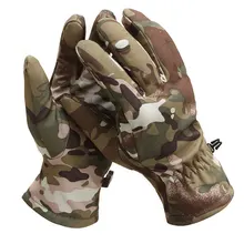 Зимние тактические перчатки армейские военные акулы кожа мягкая оболочка камуфляж унисекс теплые водонепроницаемые ветрозащитные охотничьи флисовые перчатки