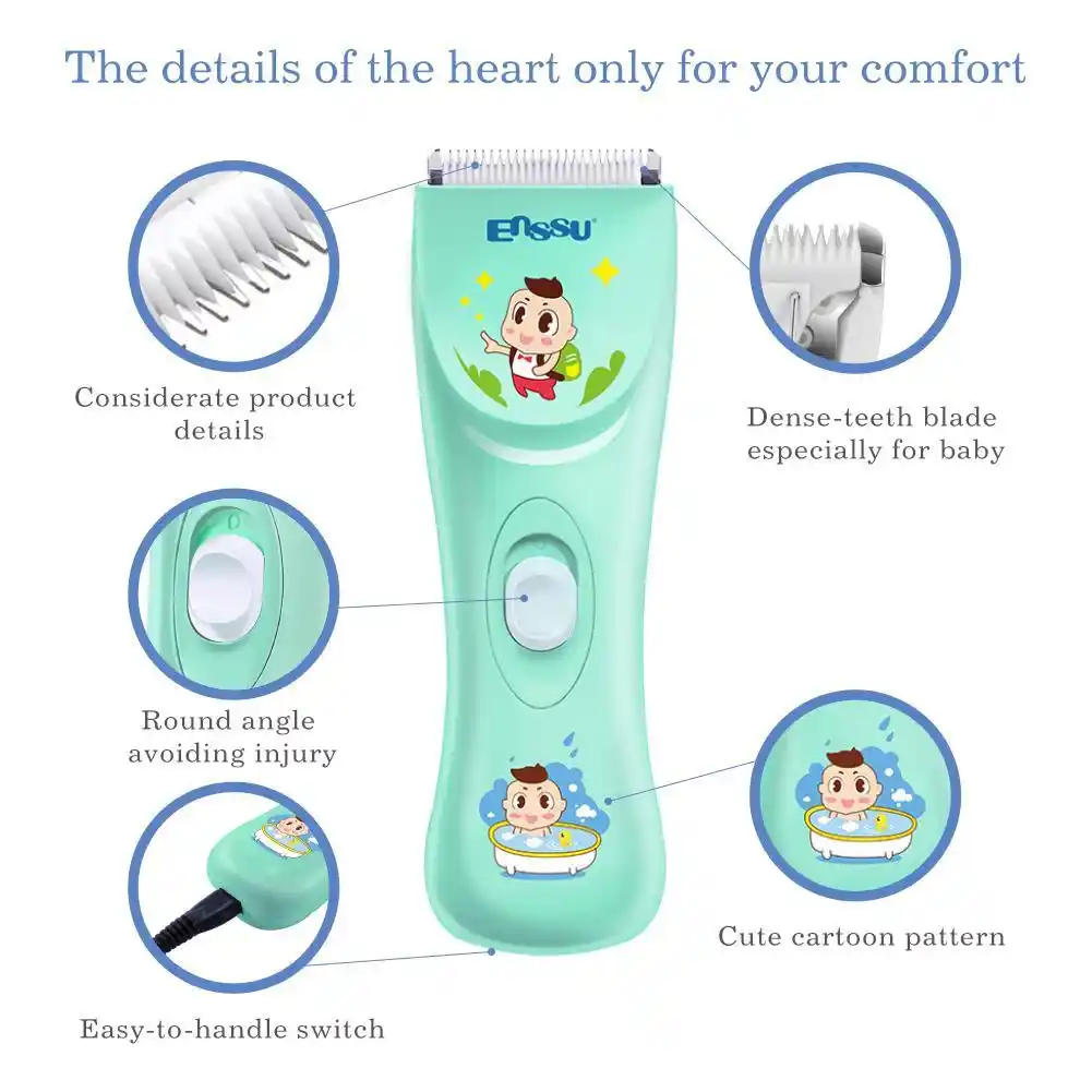 Genuine Enssu Baby Hair Trimmer Professional Hair Removal Kit