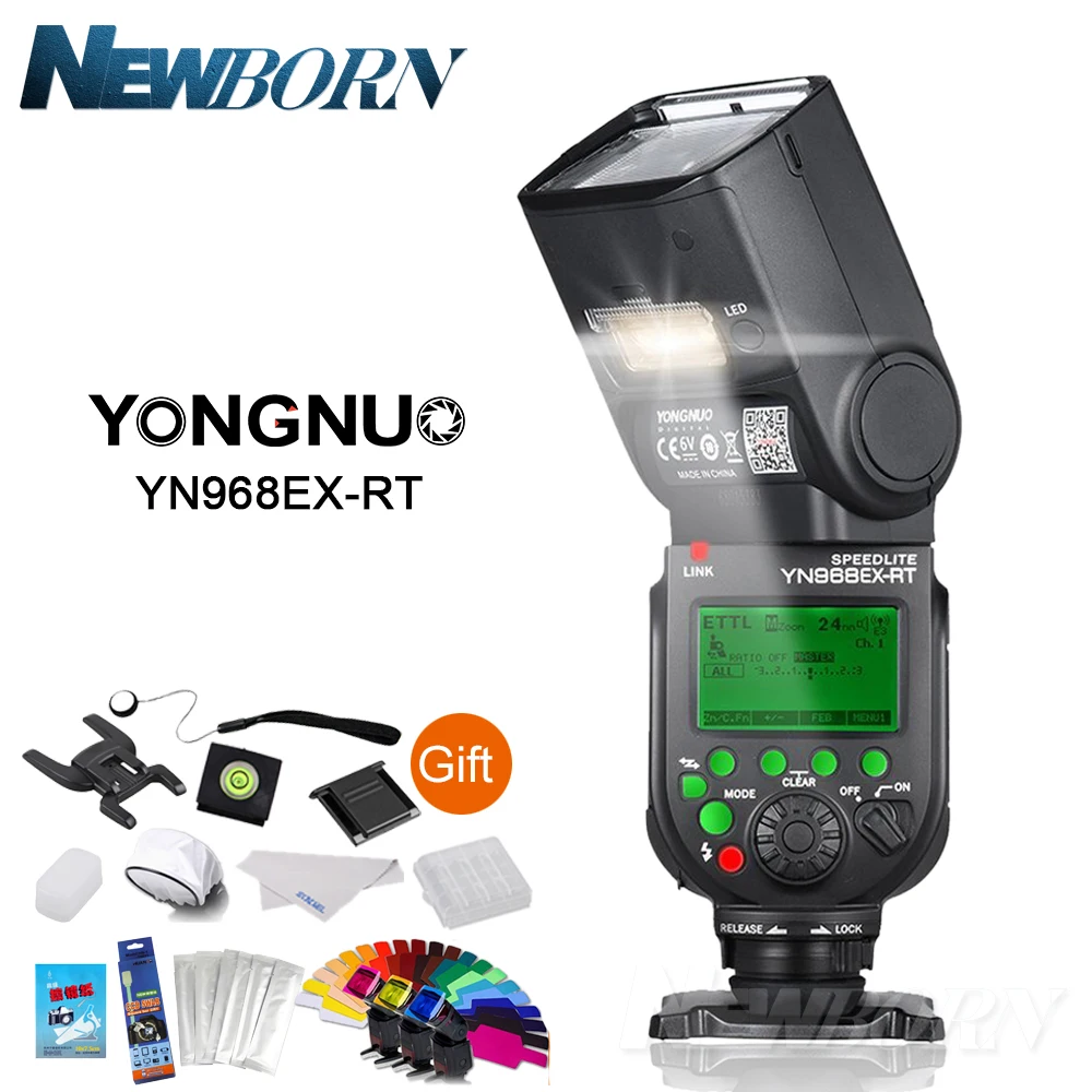 

YONGNUO YN-968EX-RT TTL GN60 1/8000s HSS LED Light Wireless Speedlite for Canon EOS 800D 760D 750D 80D 77D 5DS DSLR Camera