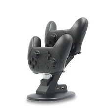 Игра, ручной контроллер подставка для зарядного устройства двойная быстрая зарядная док-станция USB3.0 с светодиодный индикатором для nintendo Switch Pro