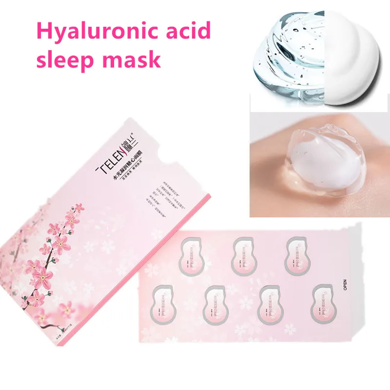 Hyaluronic acid sleep mask skin care hydrating moisturizing cream new sweet heart mask long term