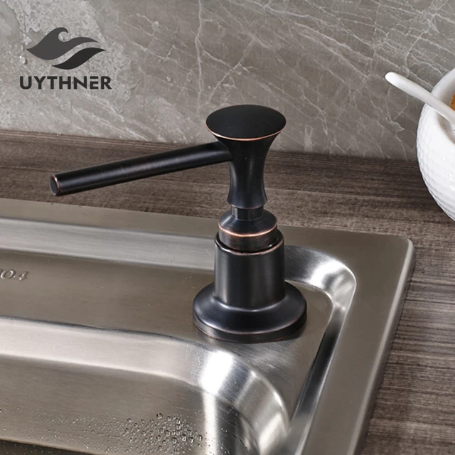 Oil Rubbed Bronze Kitchen Soap Dispenser 220ml Plastic Bottle Oil Rubbed Bronze Kitchen Soap Dispenser 220ml Plastic Bottle Sink Liquid Deck Mount