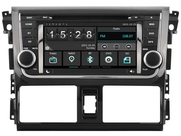 

Car Gps Dvd Head Unit Radio for Toyota Yaris Vios 2014 Navigation Phone Mirror HD Multimedia 3G WIFI DVR SWC After Market