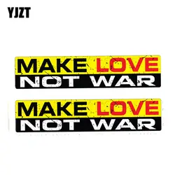 YJZT 2X 15 см * 3 см Предупреждение автомобиля Стикеры забавные MAKE LOVE NOT WAR Наклейка ПВХ 12-1193