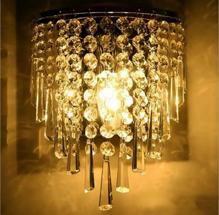 

Modern minimalist crystal wall lamp living room bedroom bedside aisle walkway lighting led lighting fixture led wall lamps led