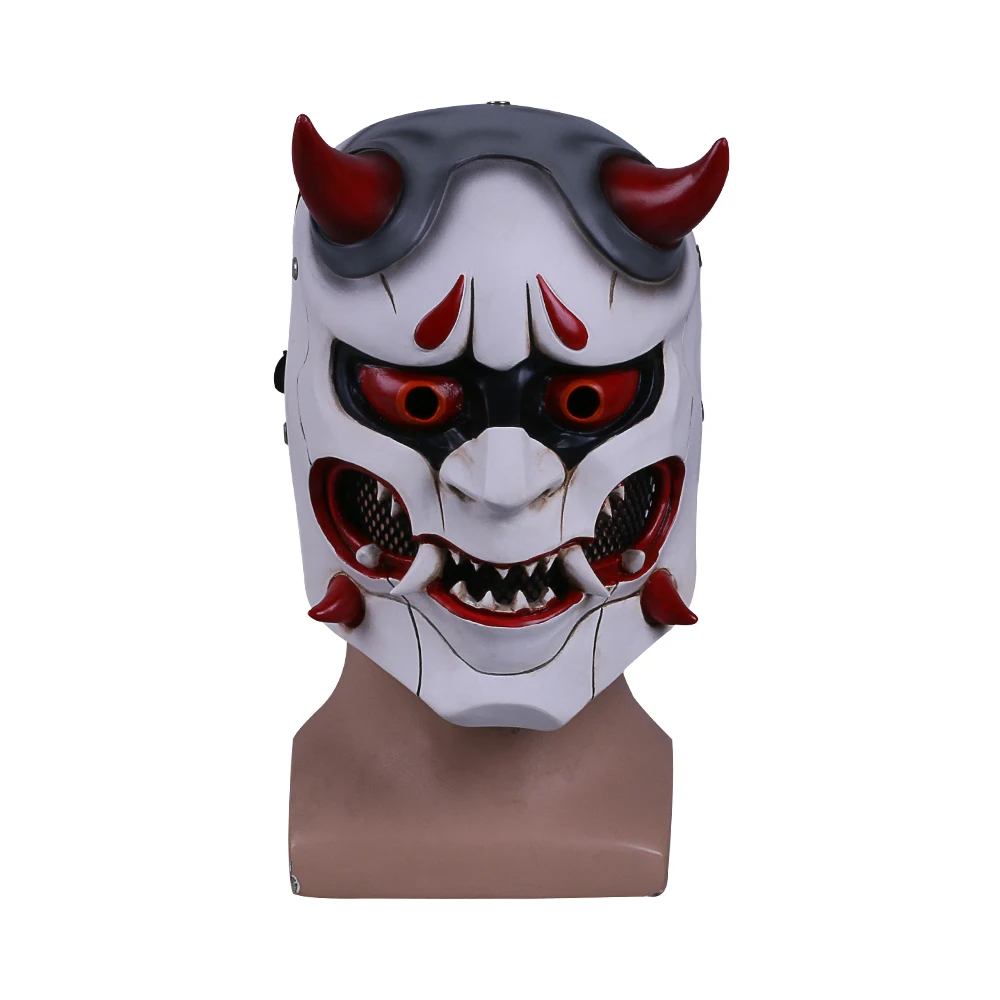 Game OW Genji Skin Oni Mask Cosplay Mask Resin  Hero Mask Prop for Halloween Party Use Gift (11)
