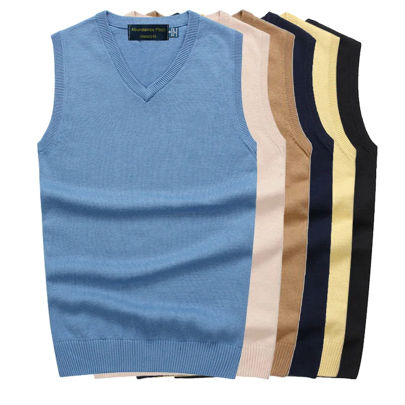 2019 New Pure Color Cotton Sweater Vest Men's Sweater Sweater Men's Brand Vled Sleeveless ShirtsMen's business sweater vest 2019 New Pure Color Cotton Sweater Vest Men's Sweater Sweater Men's Brand Vled Sleeveless ShirtsMen's business sweater vest