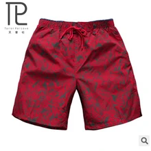 Новые летние мужские шорты, мужские красные быстросохнущие шорты с принтом, мужские короткие свободные пляжные шорты, мужские пляжные шорты# A3