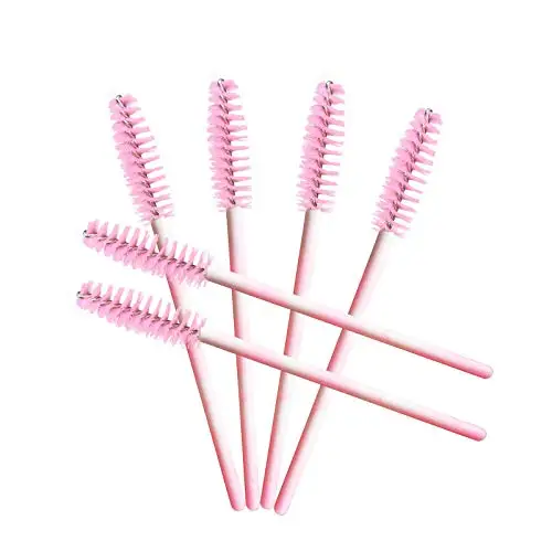 

200Pcs/Pack Disposable Micro Eyelash Brushes Mascara Wands Eye Lashes Extension Colorful Pink Professional Makeup Brushes Set