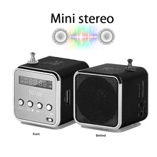 TD-V26 портативный радио-микрофон с ЖК-дисплей Экран микро SD/TF MP3 FM цифровой музыкальный проигрыватель для ноутбука мощный