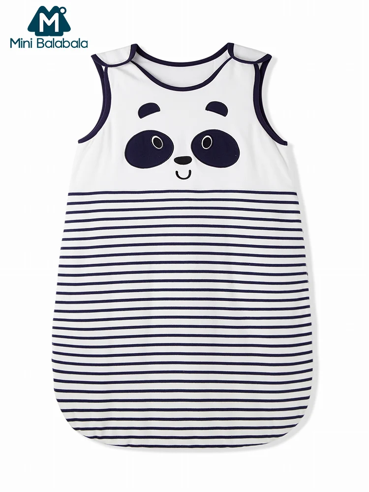 

Mini Balabala Newborn Infant Boy Girl Sleeping Bag Baby Striped Blanket Sleeping Wrap Swaddle Autumn Cotton Baby Sleeping Bag