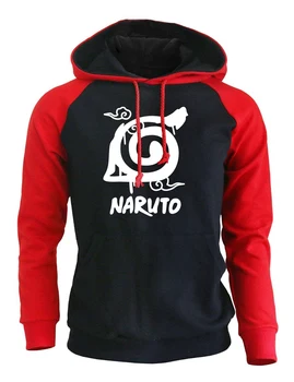 

2019 Autumn Winter Sweatshirt For Male Fleece Warm Hoody With Hat Streetwear Harajuku Anime NARUTO Hipster Hoodie K-pop Pullover