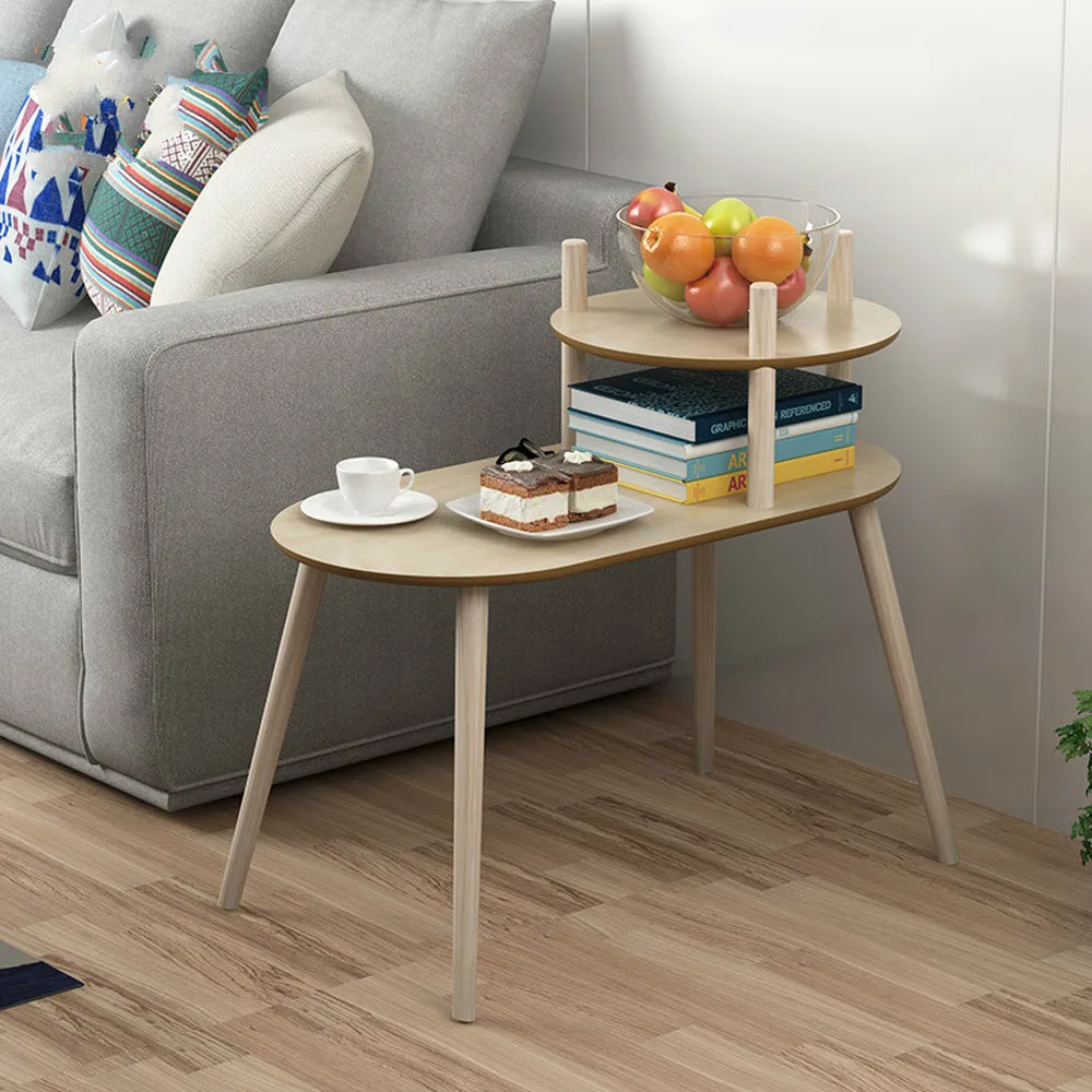 Coffee table Nordic simple modern side corner several three-layer tea table small apartment coffee table solid wood LM01041111