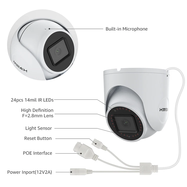 H, вид ip-камера 5MP PoE Onvif ip-камера 5mp наружная Камера Безопасности s наружная домашняя Камера Безопасности s Nas