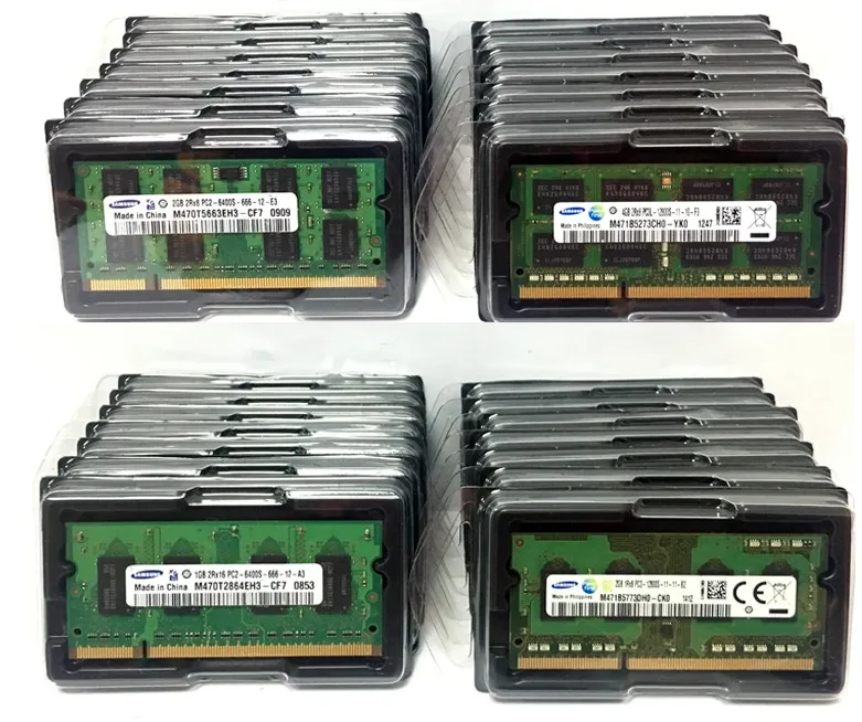 SAMSUNG 1GB 2G B 4 ГБ 8 ГБ 2G 4G PC2 PC3 DDR2 DDR3 667 МГц 800 1333 Гц 1600 МГц 5300S 6400 8500 10600 памяти ноутбука ноутбук Оперативная память