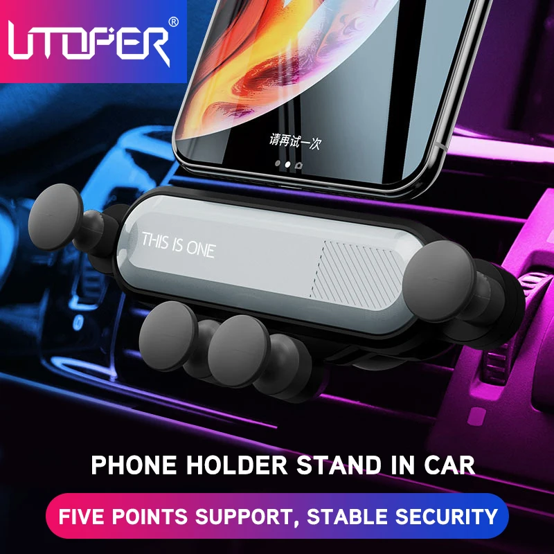 

Universal Car Phone Holder In Car Air Vent Mount Stand Mobile Holder on For iPhone XR Xiaomi Redmi Note 7 K2 Pro Holder Stand