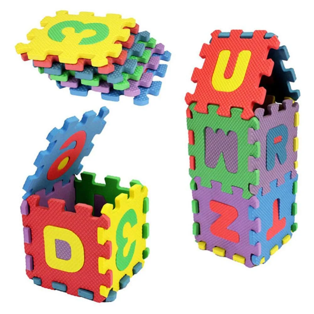 Детские буквенно-цифровые развивающие блоки-головоломки, игрушки для младенцев, модные забавные Обучающие игрушки с буквами и цифрами, мягкий пенопластовый коврик