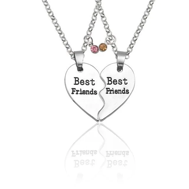 Ожерелье лучших друзей очарование леди кристалл сердце Тай Чи Корона лучший друг навсегда ожерелье подвеска дружба BFF ювелирные изделия подарок - Окраска металла: XL0570