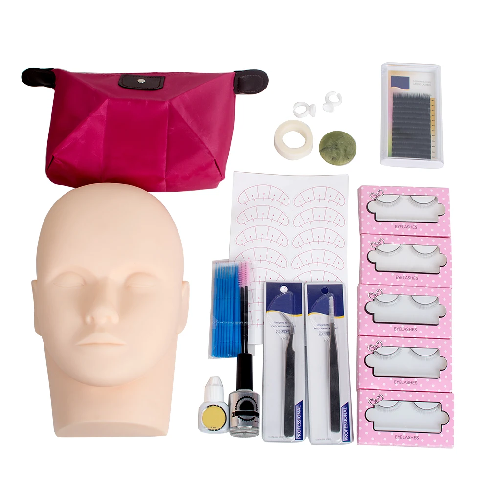 

Grafting Eyelash Tools Set Full Mannequin Training Makeup Extension Glue Tool Practice Kit Makeup