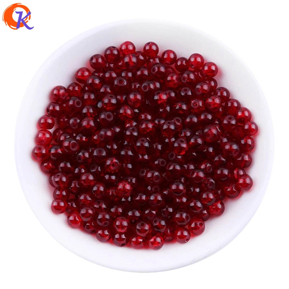 

Cordial Design 200pcs/lot Fashion Beads Accessories 6mm Red Chunky Color Glass Crack Beads For Handmade Jewelry CDWB-517547