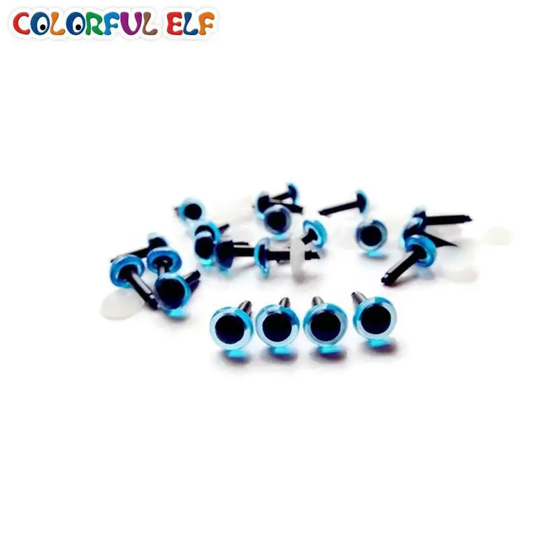 

50pairs/lot 6mm safety Animal eyes For Amigurumi Plastic Soft toys eyes Translucent Blue