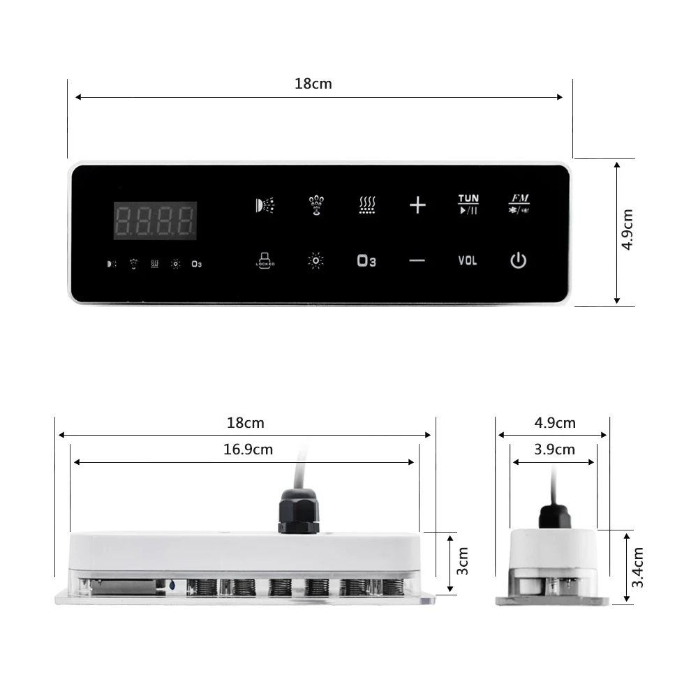 Painel de controle digital da c.a. 110 v/220 v com tela de toque lcd spa combinação bolha ar bomba água massagem banheira controlador kits-3